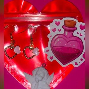 Valentines earrings -hearts